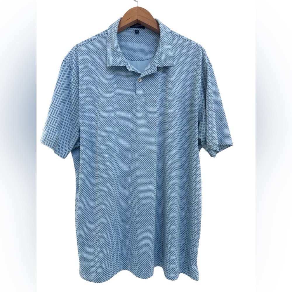Peter Millar Crown Crafted Men's Light Blue Golf Polo Shirt